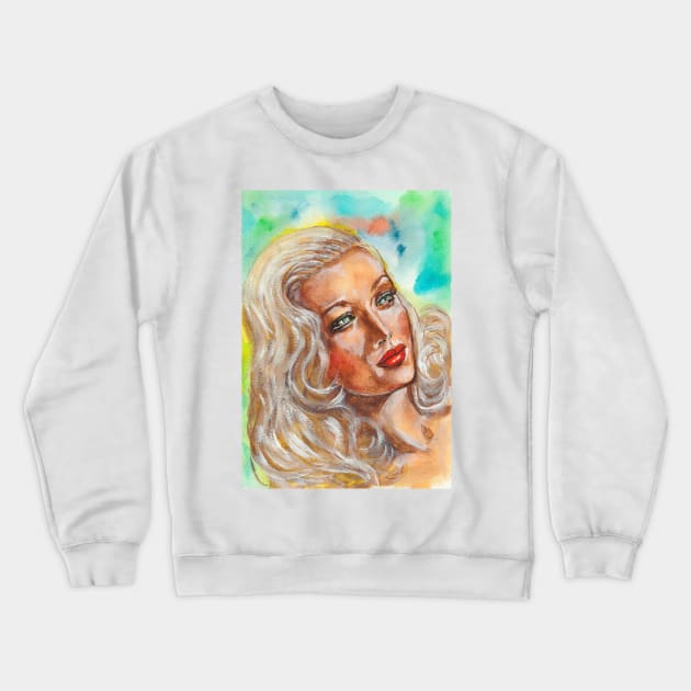 Veronica Lake Crewneck Sweatshirt by Svetlana Pelin